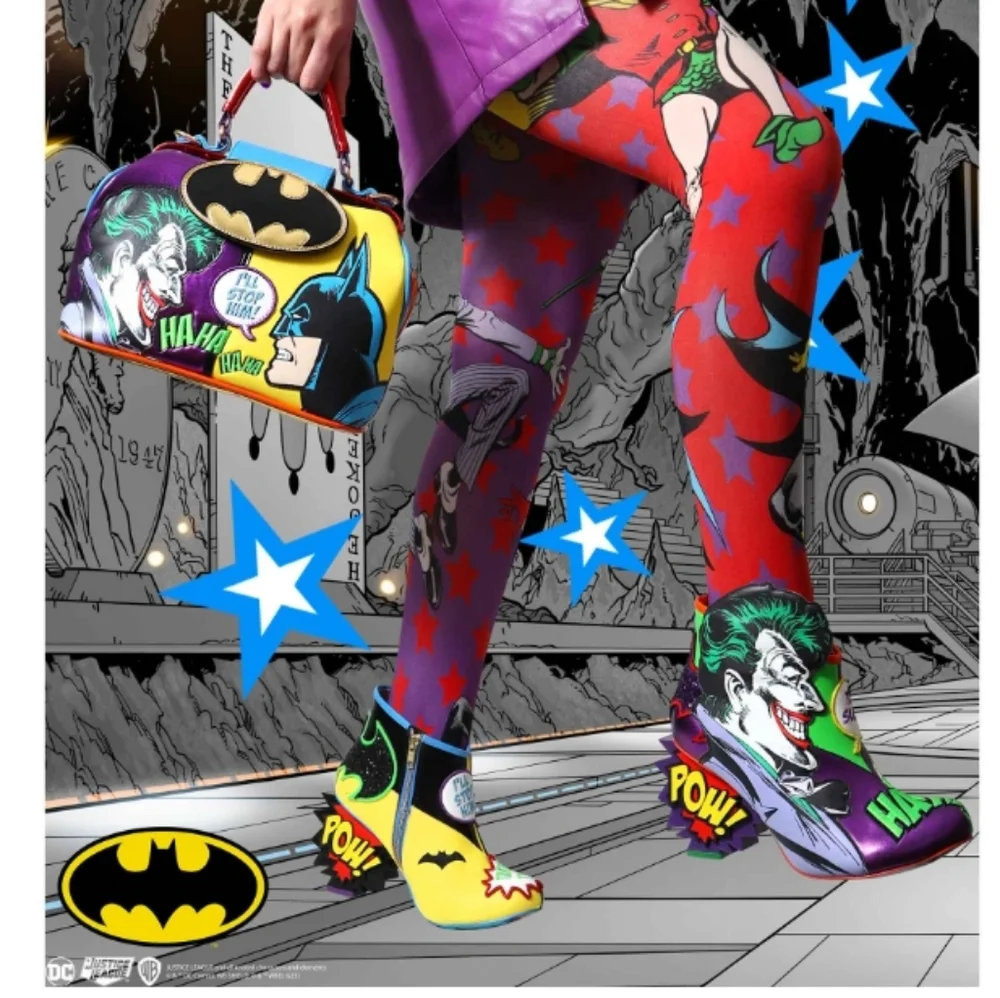 Batman and Joker Deadly Duo ankle boots, a size 10 & a size 11 - Picture 13 of 13